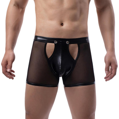 GNFVQLLE Mens Lingerie Sissy Clothes Sexy Underwear Naughty For Play See Through Exotic Apparel With Removable Pouch Black