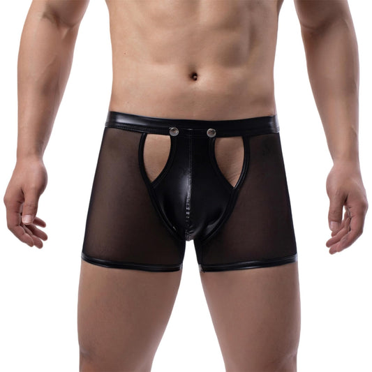 GNFVQLLE Mens Lingerie Sissy Clothes Sexy Underwear Naughty For Play See Through Exotic Apparel With Removable Pouch Black