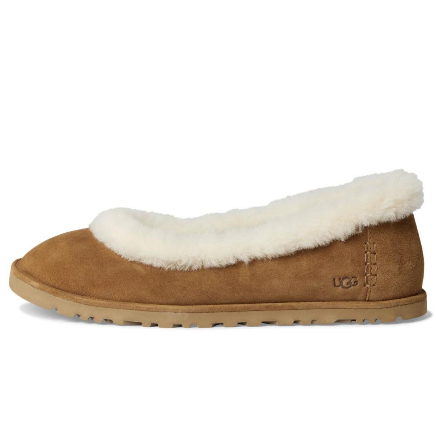 UGG Women's Zora Ballet Flat Shoe, Chestnut, 7.5