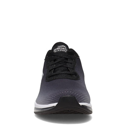 Skechers womens Skech-air Element 2.0 Sneaker, Black/White, 9.5 Wide US