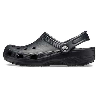 Crocs Unisex-Adult Classic Clogs, Black, 9 Women/7 Men