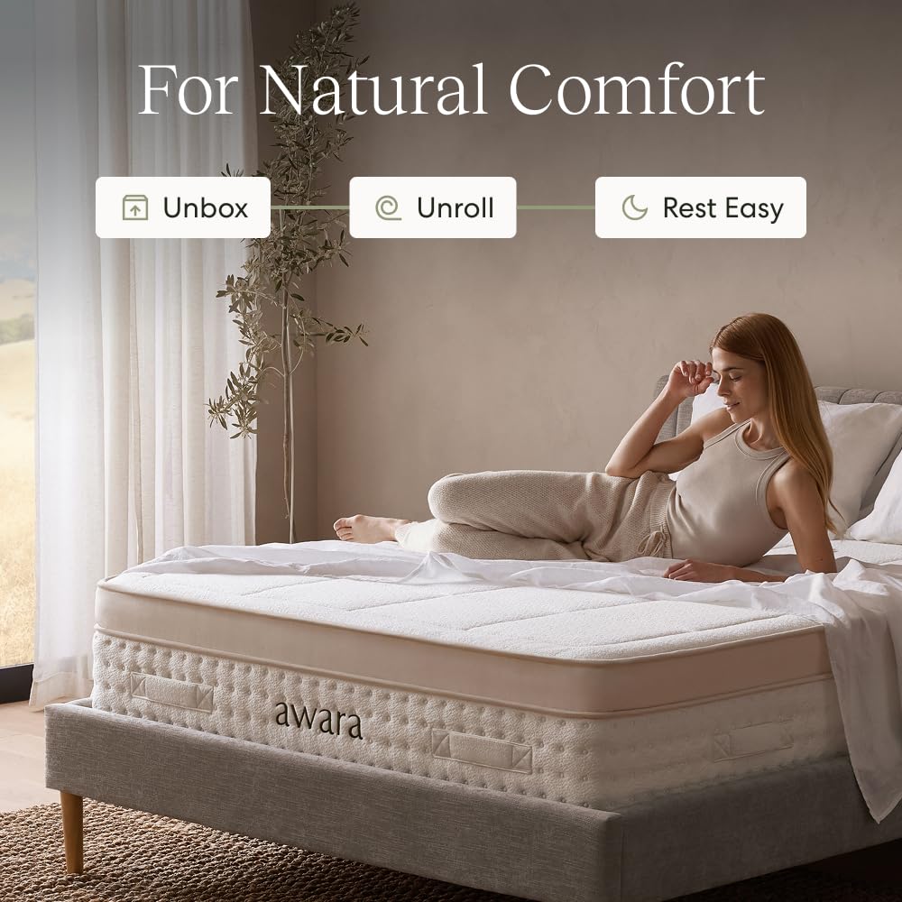AWARA Premier 10" Hybrid Mattress, Cal King, 1-Year Trial