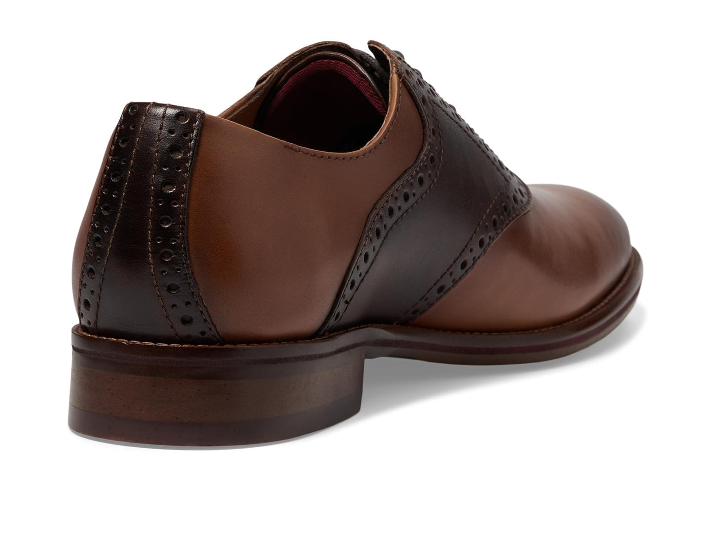 Johnston and Murphy Men's Conard 2.0 Saddle Oxford, Tan/Mahogany Full Grain, 8.5