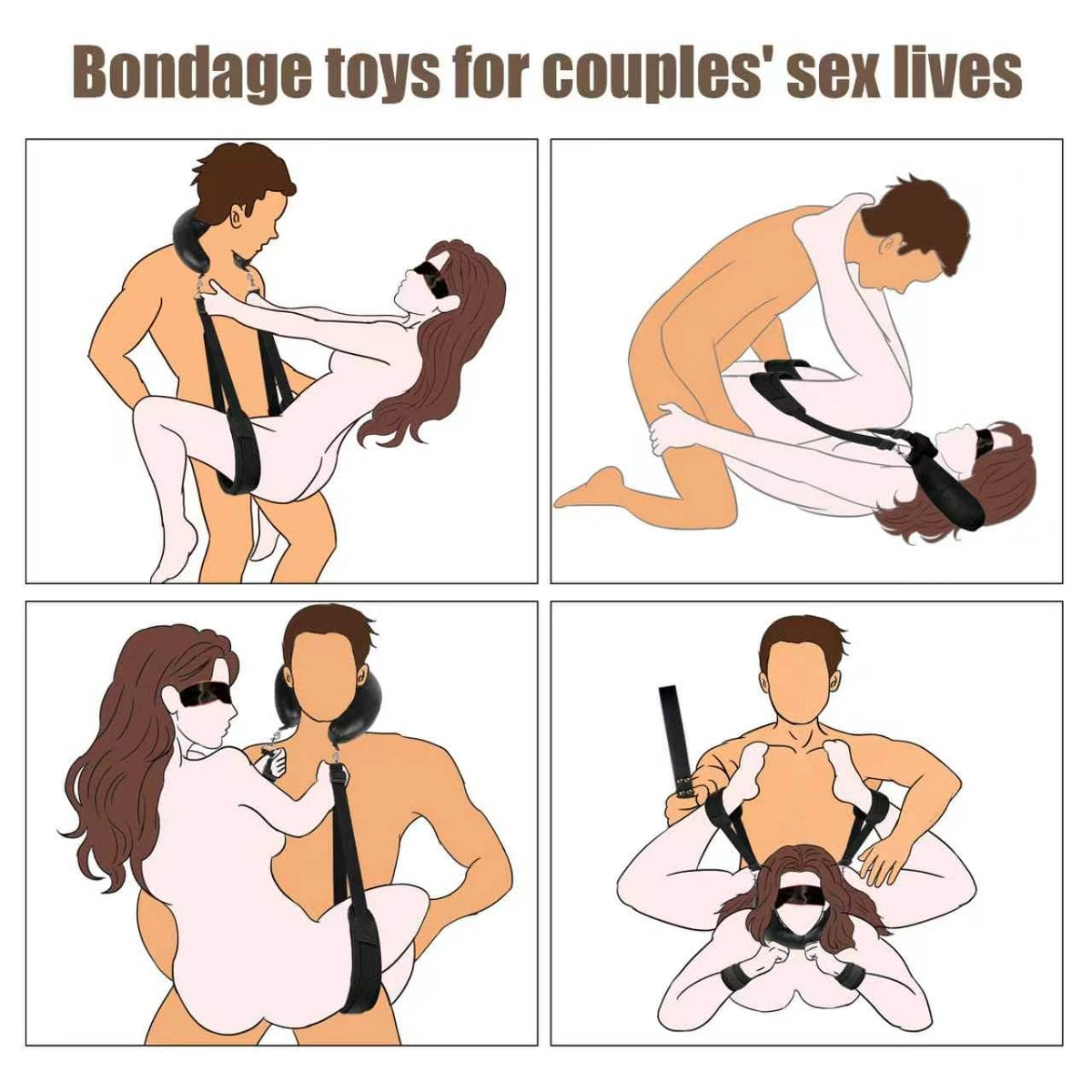 Bondage Sex Restraints with Comfortable & Supportive Silk-Filled Pillow