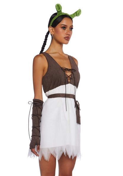 Dolls Kill Ogre Princess Halloween Costume - Swamp Fairytale Outfit by Trickz N' Treatz - XX-Small