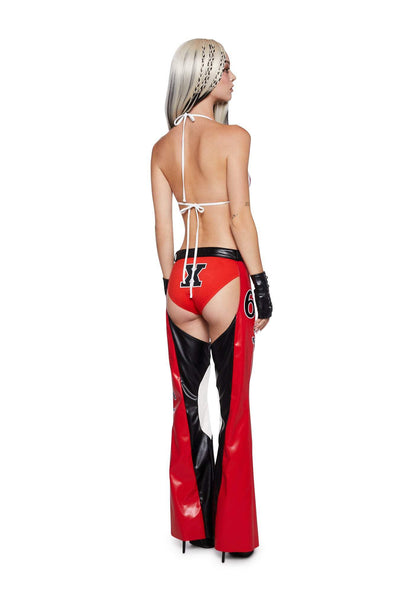 Dolls Kill Christina Inspired Costume by Trickz N' Treatz, Red, XX-Small