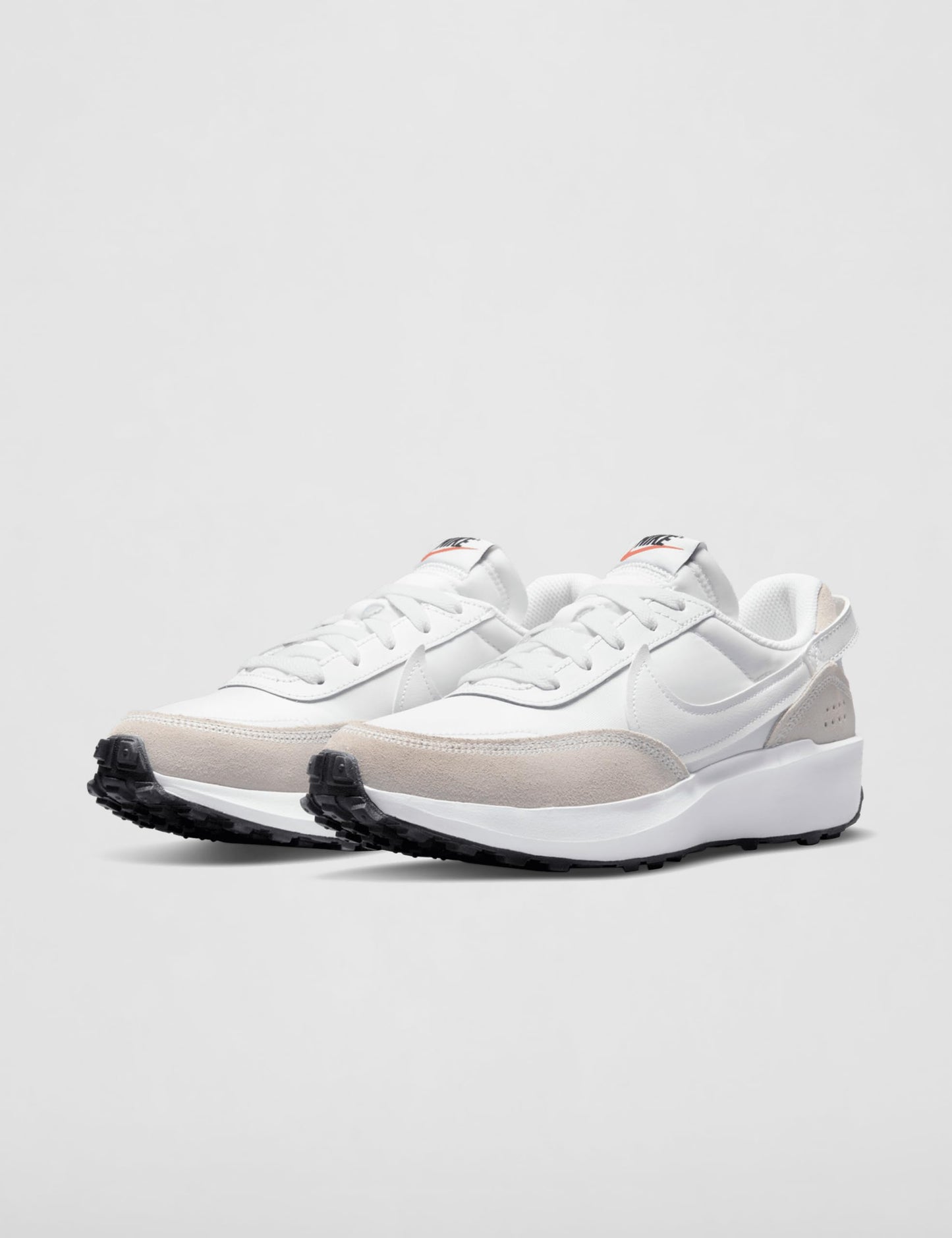 Nike Women's Waffle Debut Shoes, White/White-Black-Orange, 6.5