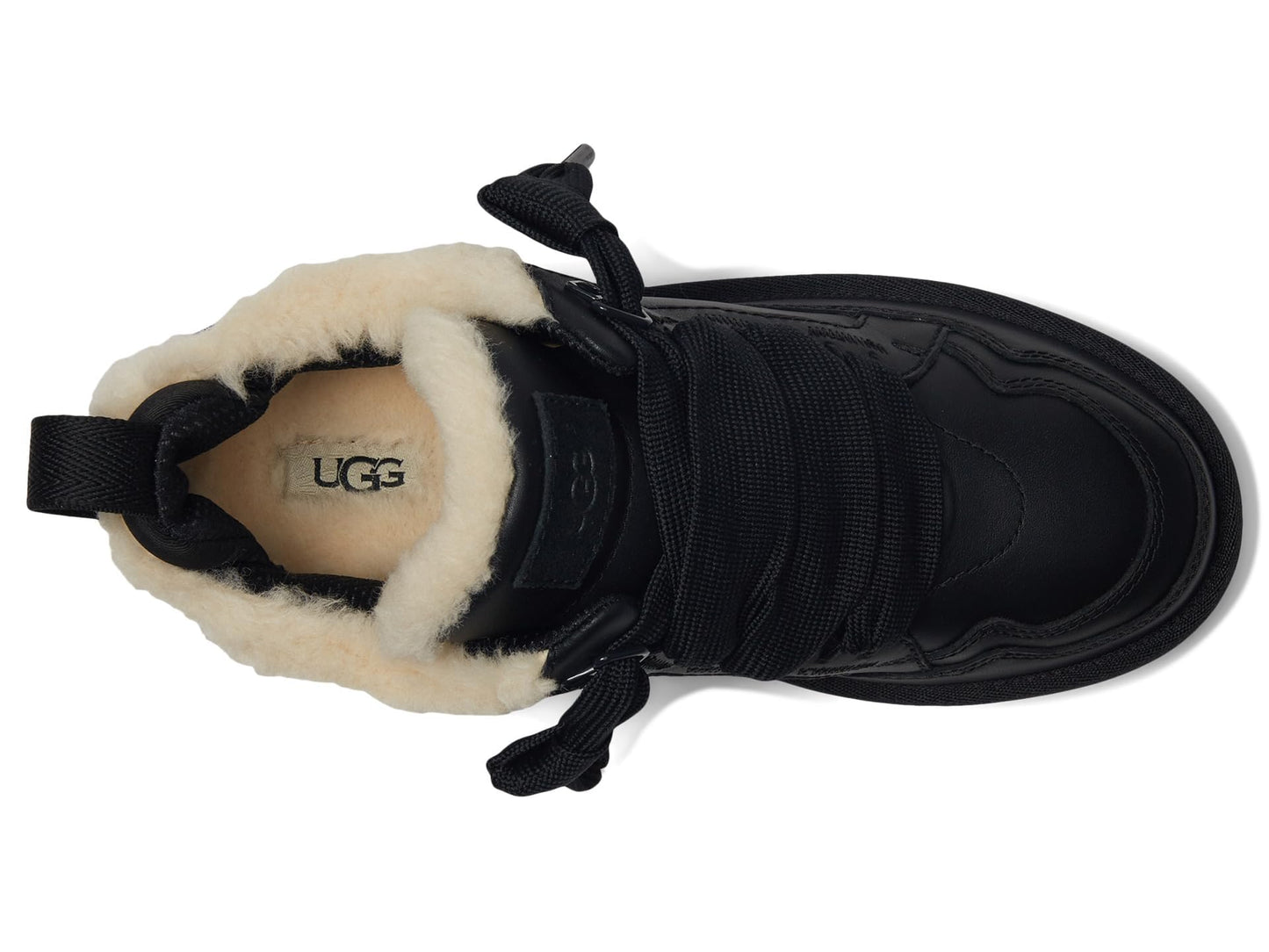 UGG Women's Lowmel Lthr Sneaker, Black, 8