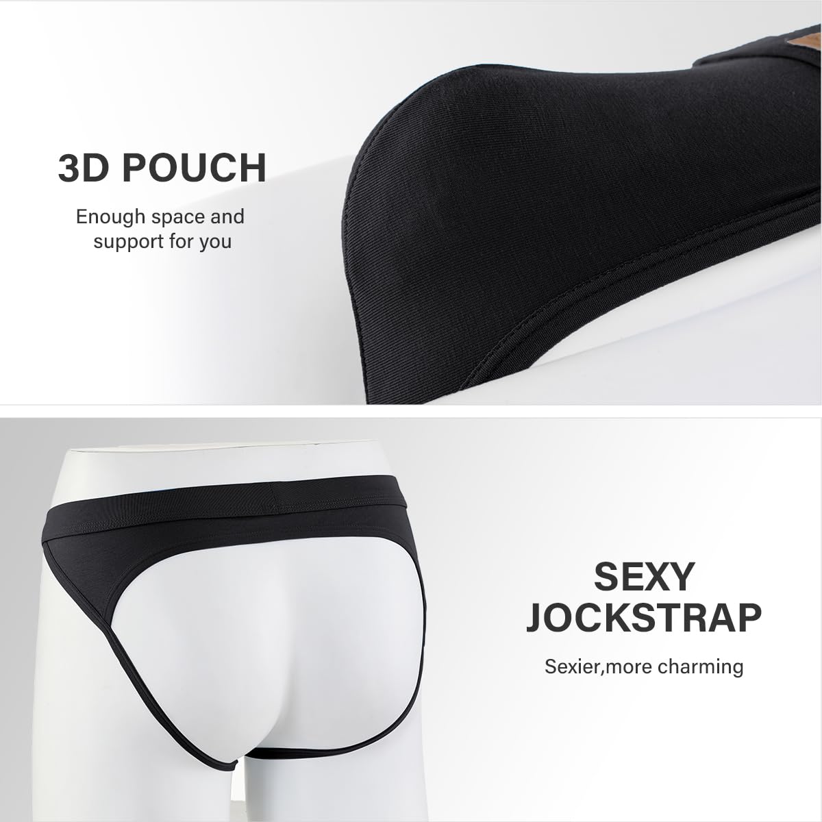 Arjen Kroos Mens Sexy Cotton Jockstraps Athletic Supporter Black