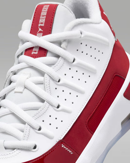 Jordan Max Aura 7 Men's Shoes (HQ2091-106, White/White-Gym Red-Black) (White/White Gym Red/Black, US Footwear Size System, Adult, Men, Numeric, Medium, 9.5)