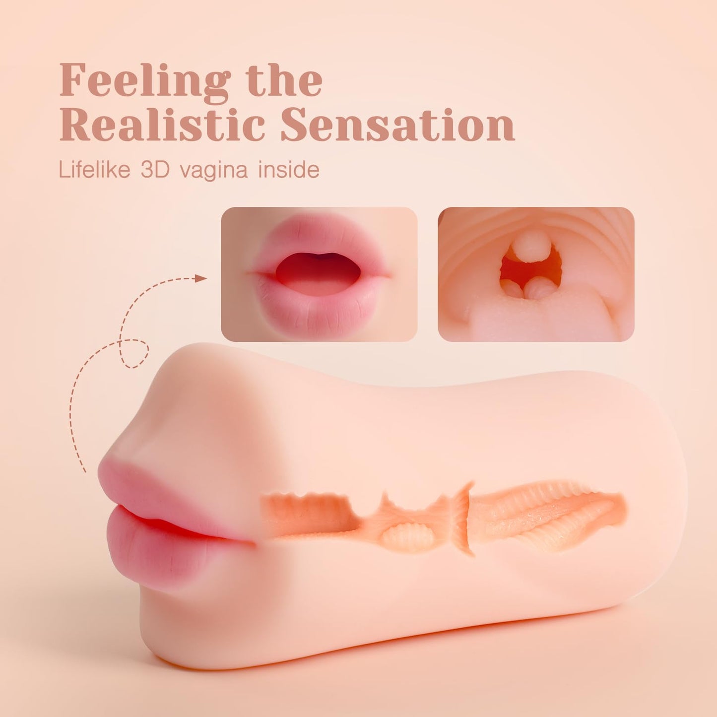 Tracy's Dog Male Masturbators, Deep Throat Blow Job Signature Stroker, Sex Toys for Men, Realistic RUSHSKIN Close-Ended Pocket Pal Oral Adult Toy for Man Masturbation