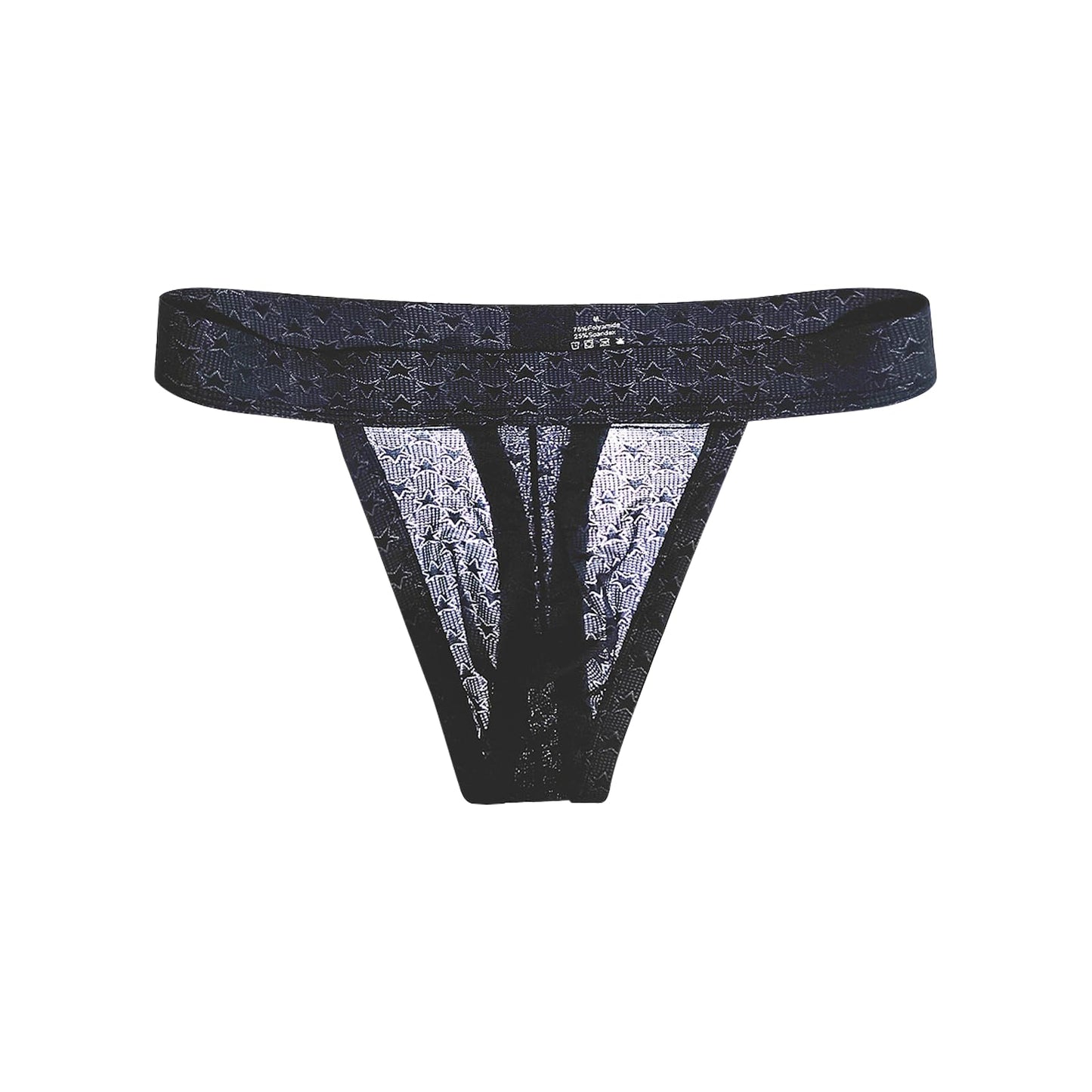 KAREN SPACE Men's Lace Thong Underwear, Sexy Low Rise G-String T-Back Underwear, RoyalBlue, M