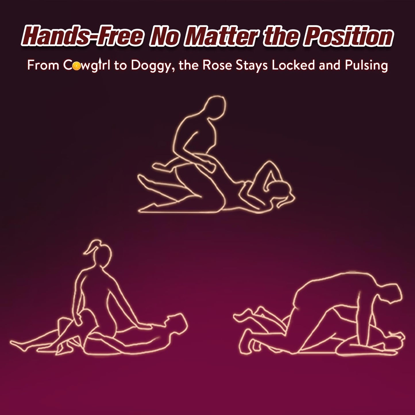 Couples Rose App Remote Control Wearable Vibrator, Couple Women Adult Sex Toys Games for Men, Hands Free Panty Clitoris Vibrator Vibrating Cock Ring, ZOOPLOU BDSM Female Sex Toy Clitoral Stimulator