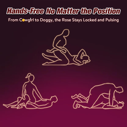 Couples Rose App Remote Control Wearable Vibrator, Couple Women Adult Sex Toys Games for Men, Hands Free Panty Clitoris Vibrator Vibrating Cock Ring, ZOOPLOU BDSM Female Sex Toy Clitoral Stimulator