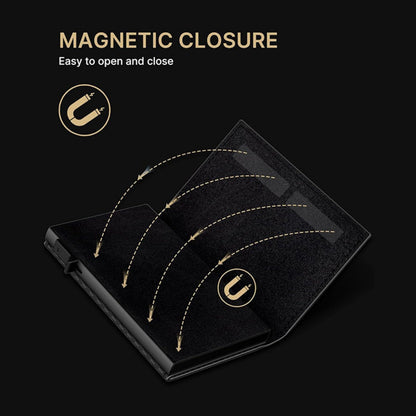 Mens Wallet Card Holder, Mens Minimalist Wallet 6-10 Cards, Slim Compact Wallet with Money Clip & ID Window, RFID Blocking Smart Pop Up Card Wallet, Metal Aluminum Credit Card Holder Bifold Wallet