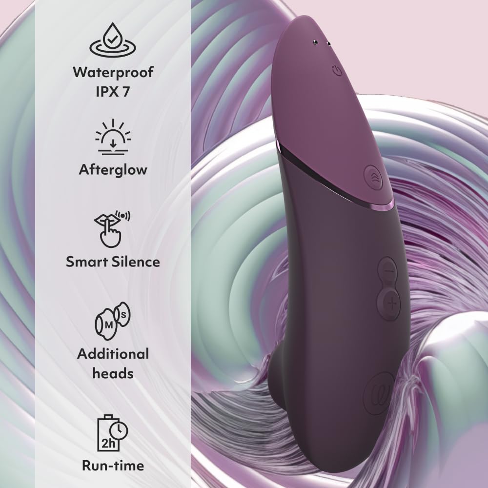 Womanizer Next 3D Pleasure Air Clitoral Sucker Sex Toy Stimulator | Suction Vibrator for Women and Couples Vibrating Adult Sex Toys with 14 Intensity Levels Waterproof Clit Sucker | Purple