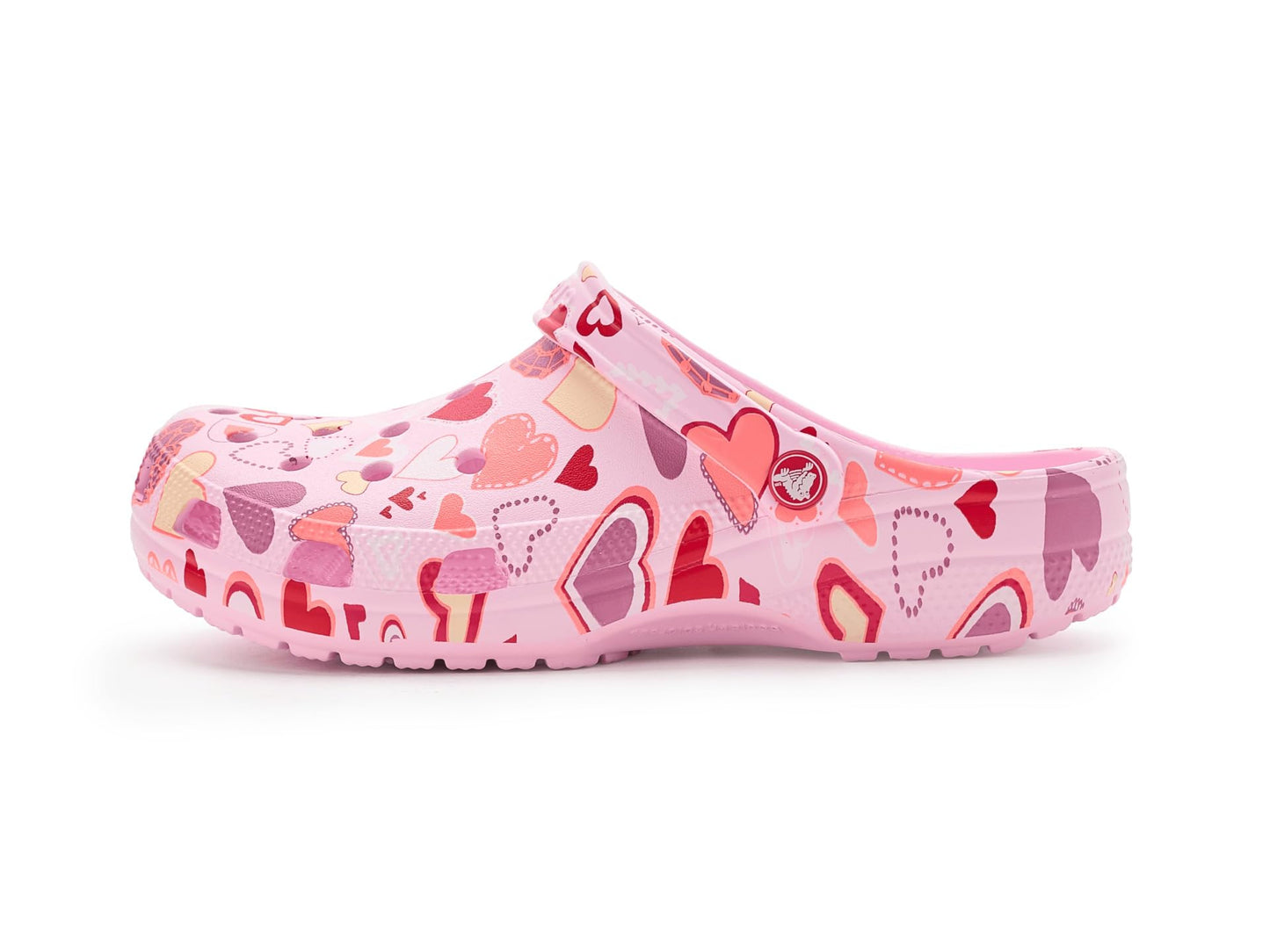 Crocs Unisex Classic Clog - Seasonal Graphic Pink Milk/Hearts Mens 9/Womens 11 Medium