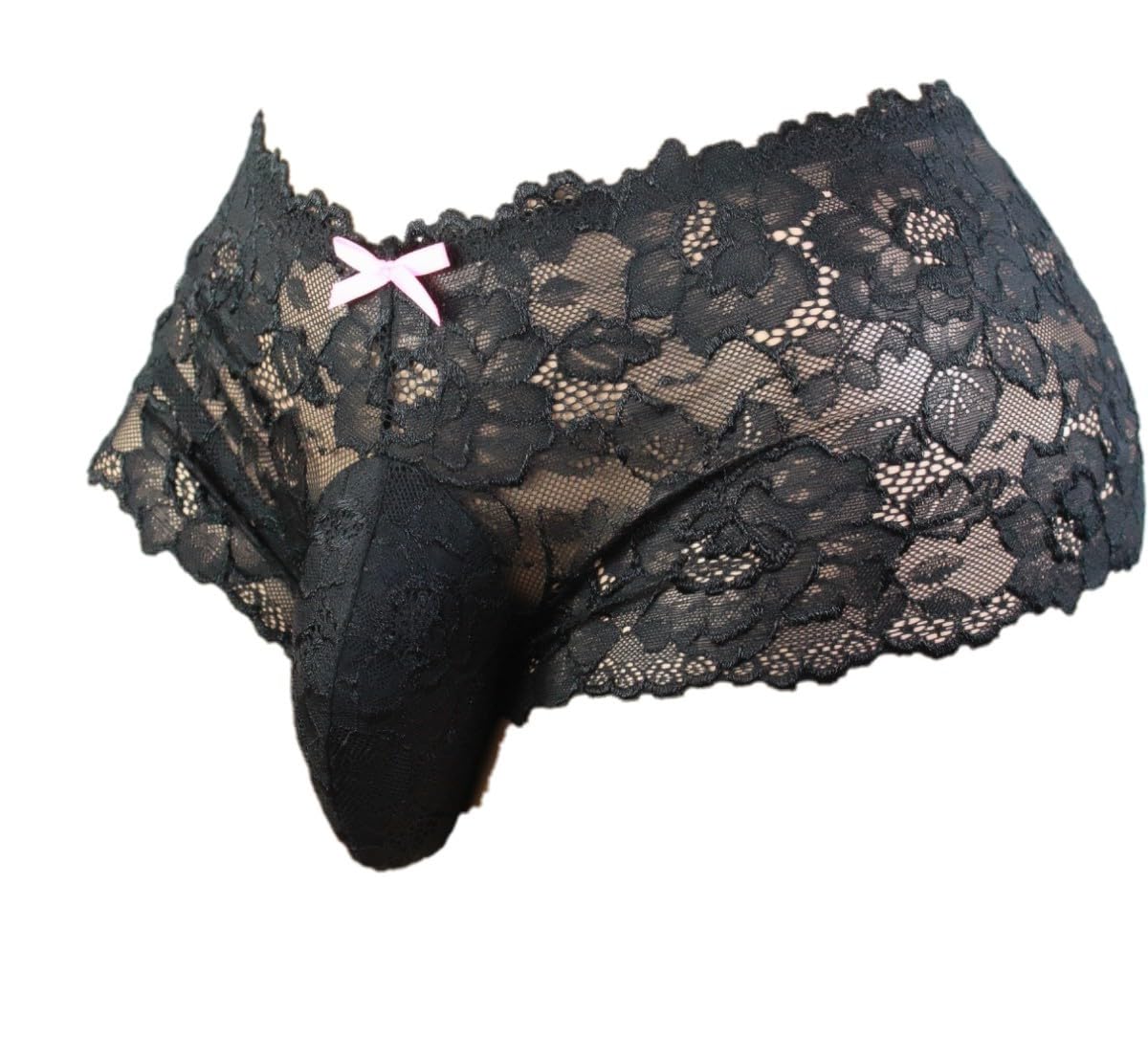 aishani Men's Lingerie Style Underwear - Soft Lace Pouch Briefs Panties,Breathable & Supportive for Everyday Wear,Large