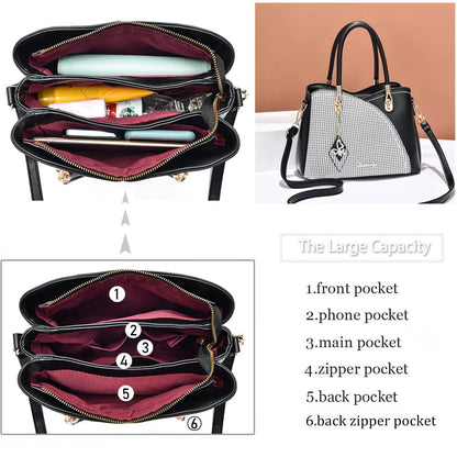 SiMYEER Satchel Purses and Handbags for Women Leather Crossbody Bags Shoulder Tote Bags