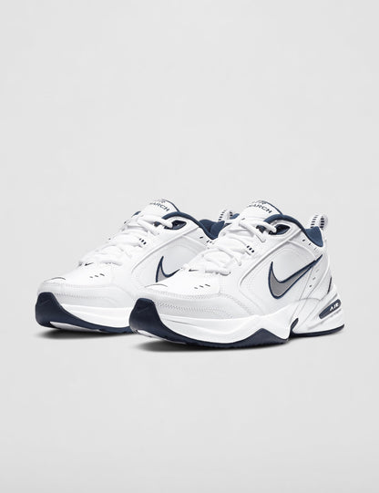 NIKE AIR MONARCH IV (MENS) - 6.5 White/Metallic Silver