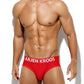 Arjen Kroos Men's Jockstrap Underwear Mesh Athletic Supporter Cotton Jock Strap Briefs,RED-AK2150,XX-Large