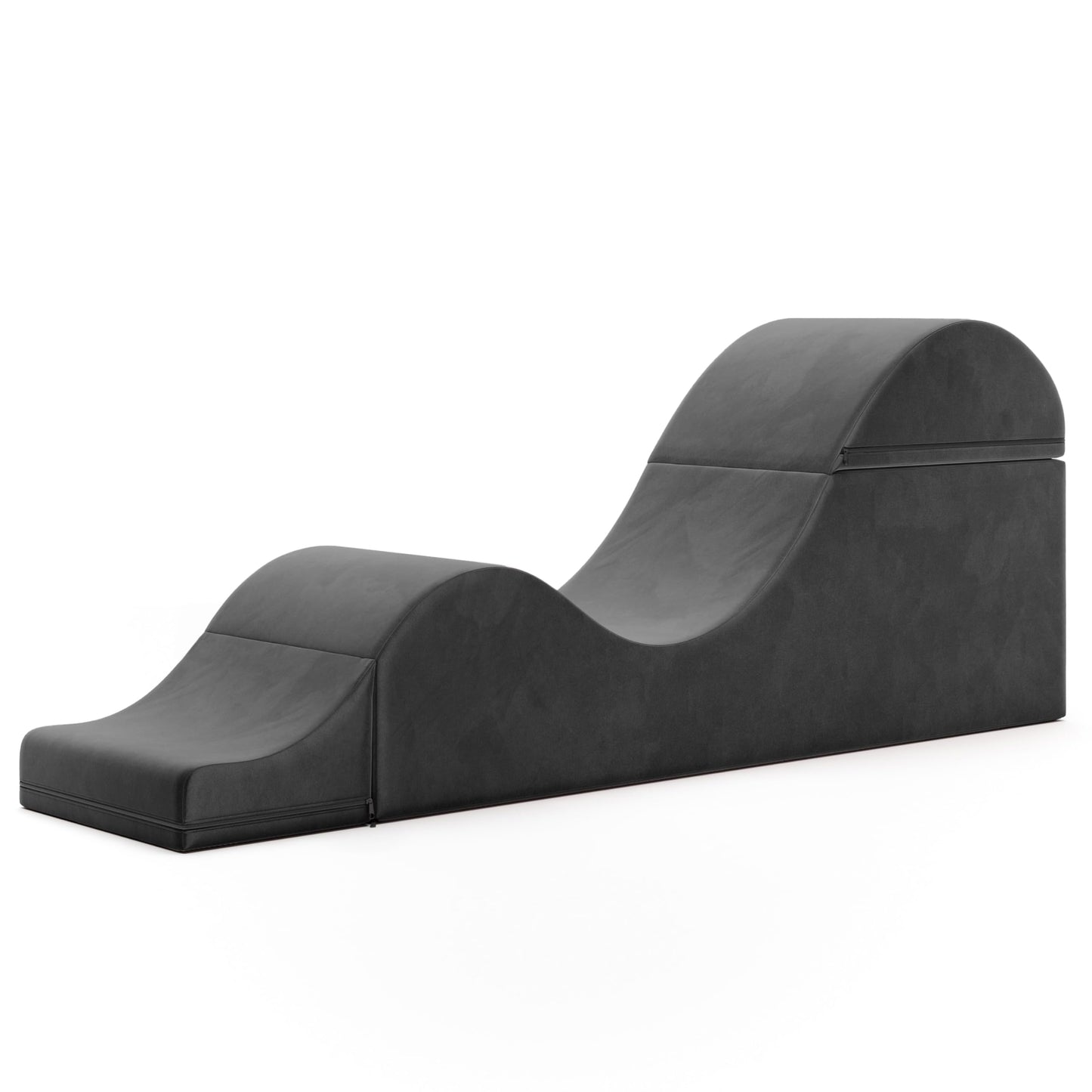 Liberator Aria Flip Chaise 18 Inch Wide - Convertible Sex Chair and Bed Bench, Liberty Black