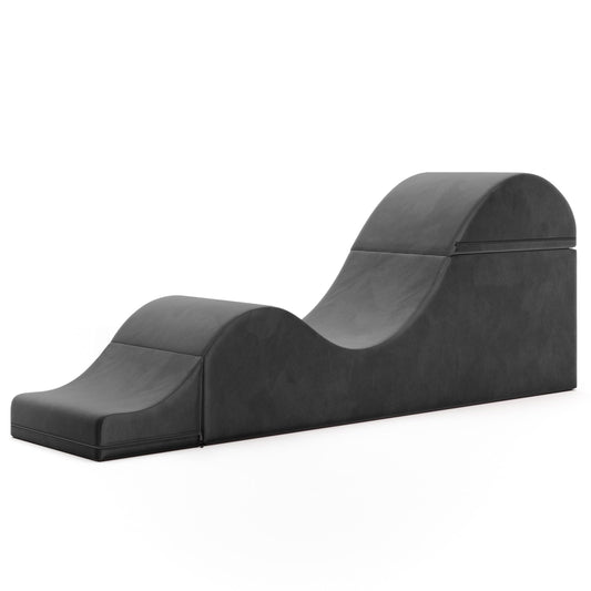 Liberator Aria Flip Chaise 18 Inch Wide - Convertible Sex Chair and Bed Bench, Liberty Black