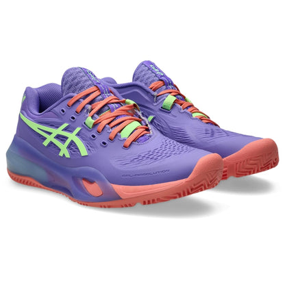 ASICS Women's Gel-Resolution X Padel Tennis Shoes, 5.5, Amethyst/Illuminate Green