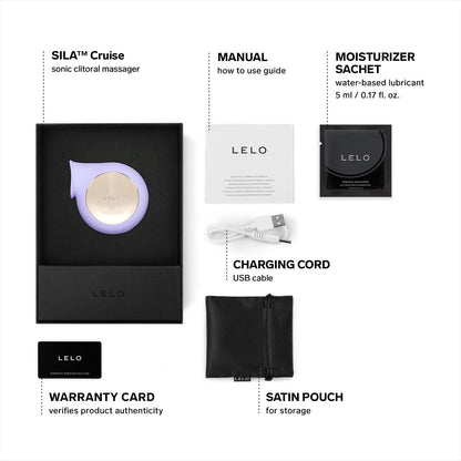 LELO SILA Cruise Suction Vibrator, Clit Sucking Toy for Woman, Clitoris Stimulator with Waterproof Design, Suction Sex Toy with 8 Vibrations Settings for Limitless Pleasure, Lilac