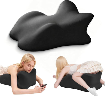 Extra-Large 27° Degree Memory Foam Ergonomic Prone Couples Pillow for Intimacy