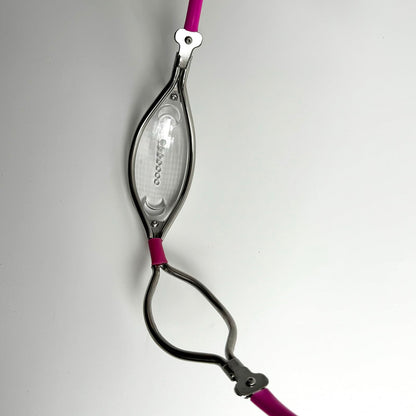 Female Chastity Belt Stainless Steel Transparent Visual Invisible Underwear Belt Lockable Pants with Defecation Hole BDSM (Pink 60-90cm)