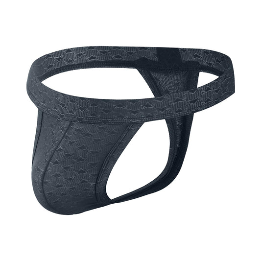 KAREN SPACE Men's Lace Thong Underwear, Sexy Low Rise G-String T-Back Underwear, RoyalBlue, M