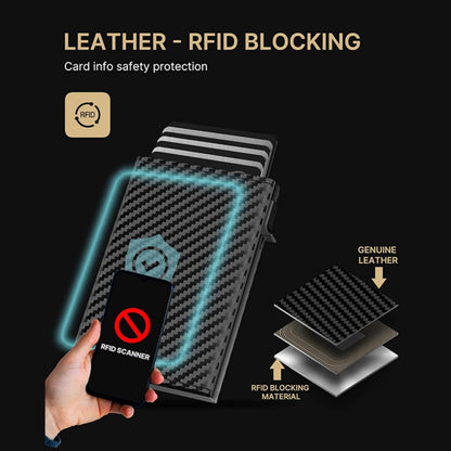 Mens Wallet Card Holder, Mens Minimalist Wallet 6-10 Cards, Slim Compact Wallet with Money Clip & ID Window, RFID Blocking Smart Pop Up Card Wallet, Metal Aluminum Credit Card Holder Bifold Wallet
