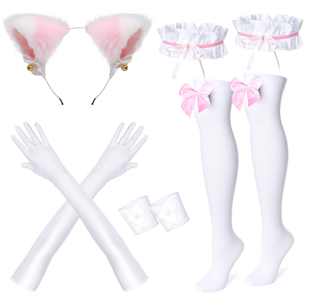 Anime French Maid Lolita Fancy Queen Princess Dress Cosplay Costume - Sissy. - Feminization （Pink XL）