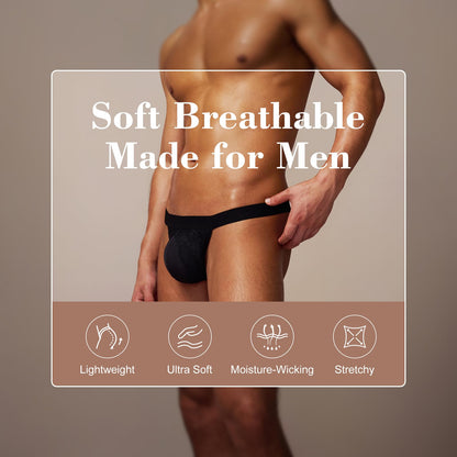 BSZN Men's Lace Side Jockstrap, Black