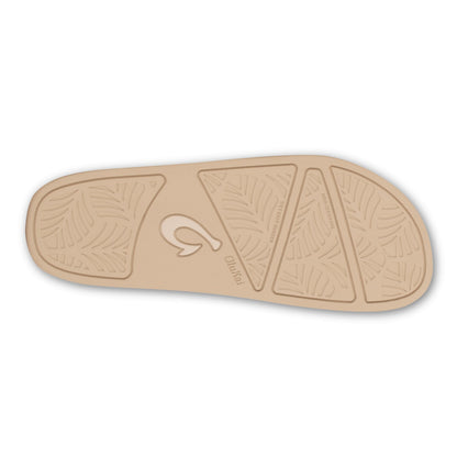 OLUKAI Kipe'a Heu Women's Sandal Slippers, Soft & Comfortable Shearling-Wrapped Straps, Durable Rubber Outsoles for All-Day Wear, Causal & Cute Everyday Style, Tapa/Tapa, 8