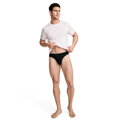 Jockey Men's Underwear True Style Thong - 3 Pack, Black Night, L