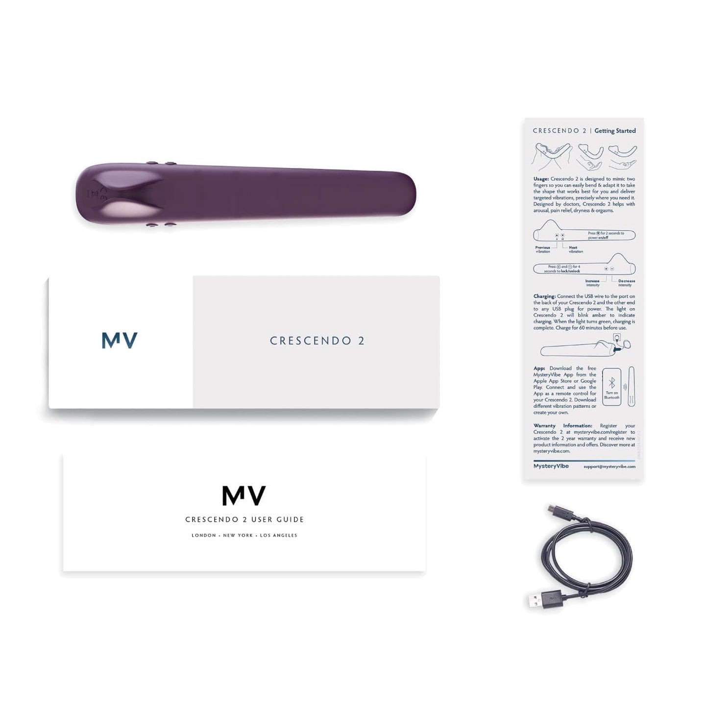 Crescendo 2 | Flexible Vibrator for Women's Intimate Wellness | Adaptive Fit, Precision Vibration & App Control.