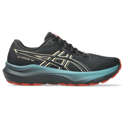 ASICS Men's GT-2000 14 Running Shoes, 7.5, Black/Apricot Crush