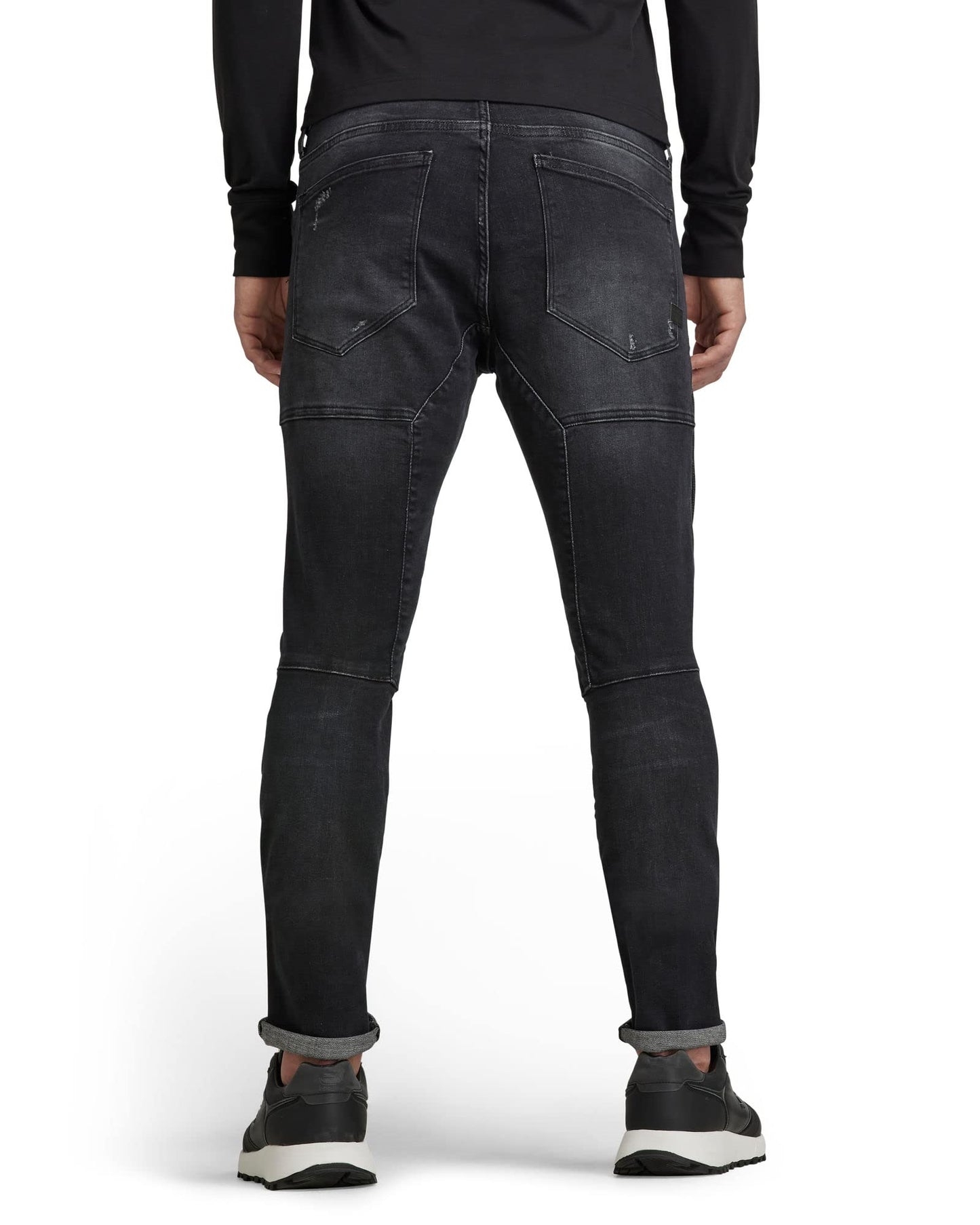 G-STAR Raw Men's Rackam 3D Skinny Fit Jeans, Medium Aged Grey Destroyed, 30W x 32L