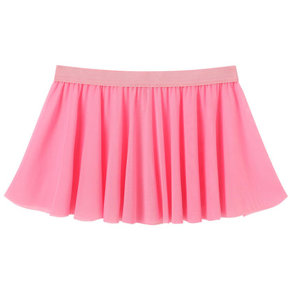 ABAFIP Sissy Skirt for Men Low Waisted Sheer Micro Ruffle Pleated Crossdressing Underwear A-Line Mini Skirt Pink One Size