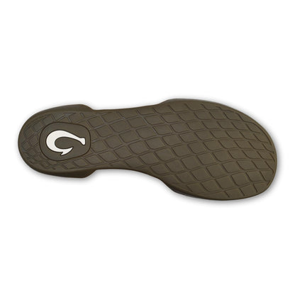 OLUKAI Puku'i Men's Fleece Slippers, Comfortable Activewear Slippers, Premium Full-Grain Leather & Jersey Knit, Drop-In Heel & All-Day Comfort, Ash/Ash, 10
