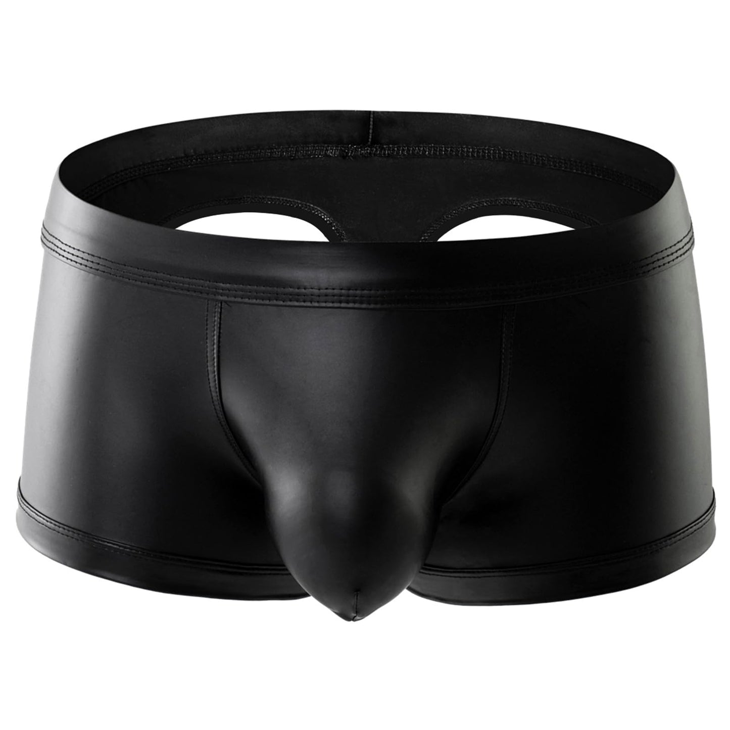 HYIJCSUC Men String Thong Exotic Men's Underwear Thongs and G-strings Sexy Leather Mens Thong Underwear with Bulge Pouch Sexy Thongs & Jock Straps, Gift for Him(XL) Black