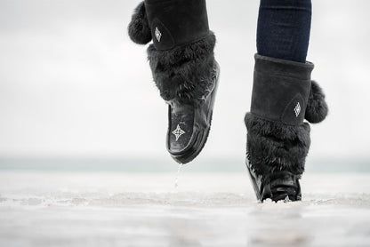 MANITOBAH WP Snowy Owl Suede Mukluk Womens Black L05