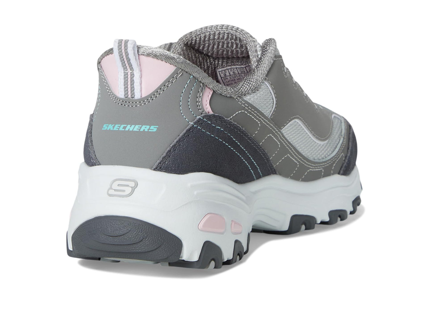 SKECHERS Womens D'Liteshands Free Slip-INS Grey Light Pink 5.5 Medium