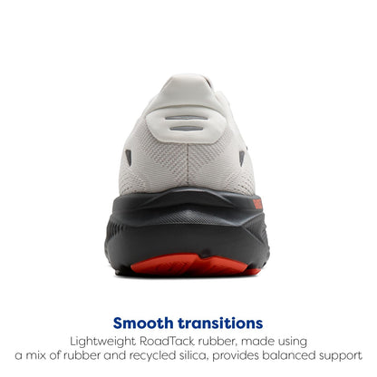 Brooks Men’s Ghost 18 Neutral Running & Walking Shoe - Coconut/Pearl/Tigerlily - 7 Medium