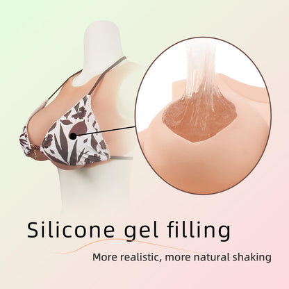 Fake boobs Silicone Breastplate Fake breasts Silicone breasts forms Breast plates (Nude, B cup silicone filler)