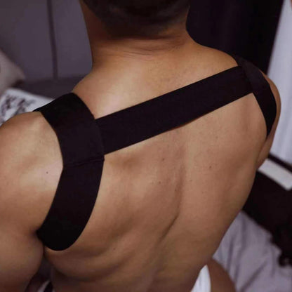Men Sexy Lingerie Bodysuit Lace-Up Men's Fitness Underwear Uniform-Inspired Jumpsuit For Men Black
