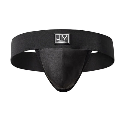 JOCKMAIL Men's Jockstrap Underwear Pouch Jock Strap Athletic Supporter with Stretch Pouch & Elastic Waistband (US, Alpha, Medium, Regular, Regular, 2, PINK+BLACK)