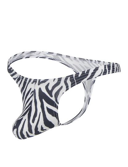 Men’s Thong Underwear Snake Print Briefs Low Rise Sexy